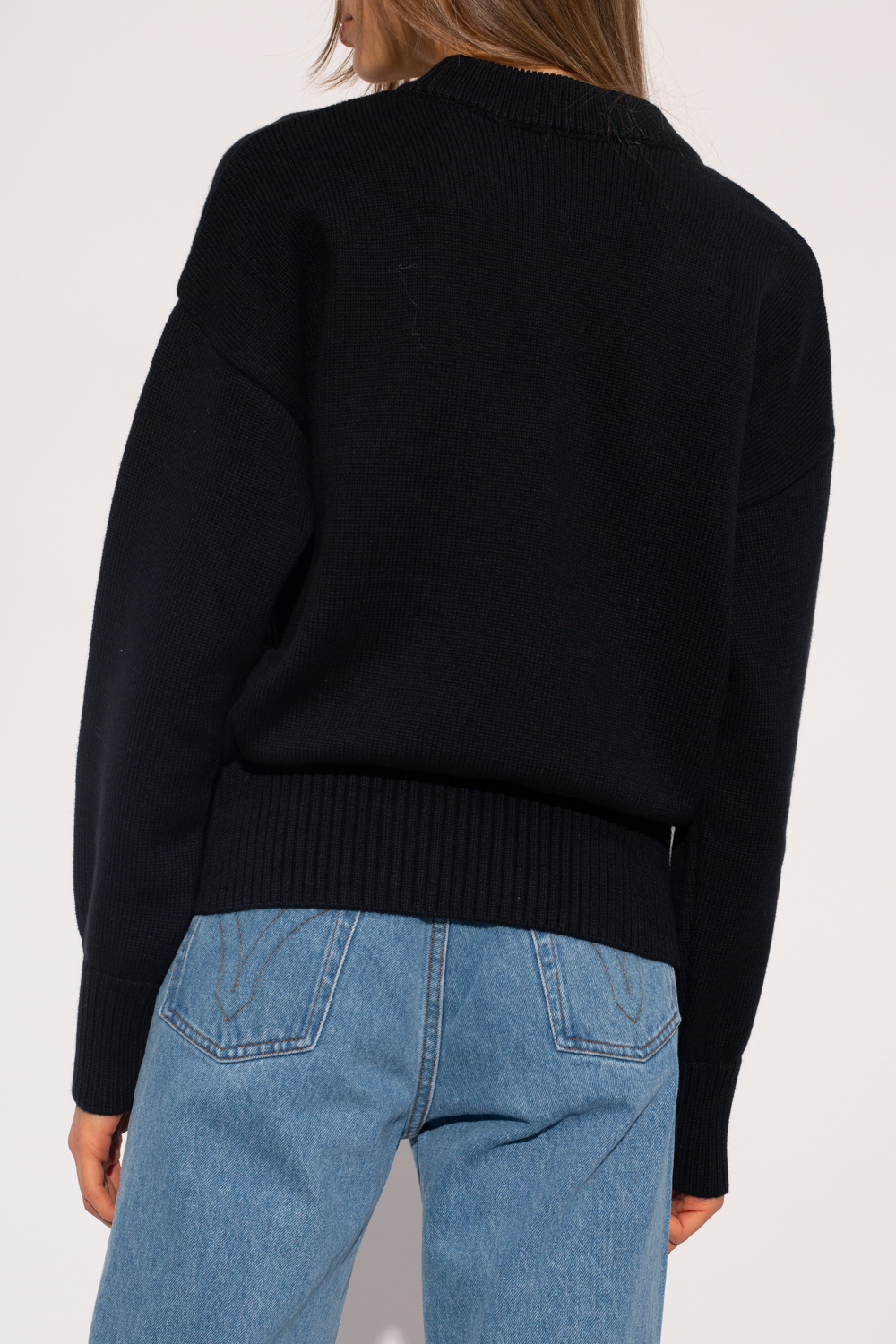 【送料&関税込】Ami Alexandre Mattiussi Giubbino - Unisex Black Jacket with logo Ami Alexandre Mattiussi - Vitkac France